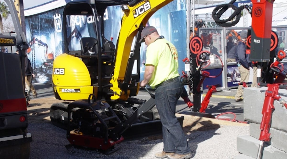 Chicago Pneumatic displays its hybrid breakers at World of Concrete.