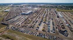 Aerial view of Ritchie Bros. Auctioneers&apos; Orlando, Fla., auction site.