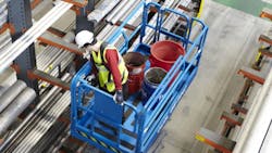 Genie39s GS4047 electric scisslift is designed for tight restrictive work environments Genie39s GS4047 electric scisslift is designed for tight restrictive work environments