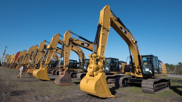 Caterpillar machines ready to roll at IronPlanet39s Cat Auction Services recent auction in Kissimmee Fla