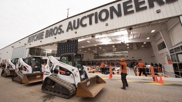 Bobcat compact track loaders being sold at Ritchie Bros Orlando auction