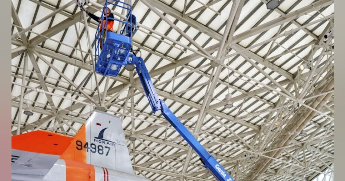 Genie Marks 50 Years With A 60 Foot Electric Z Boom Lift Rental Equipment Register Genie Marks 50 Years With A 60 Foot Electric Z Boom Lift Rental Equipment Register