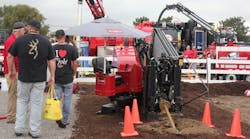 Toro demonstrates its horizontal drilling equipment at a recent trade show.