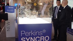 Visitors to the Perkins stand at Bauma check out the new Synchro engine Visitors to the Perkins stand at Bauma check out the new Synchro engine