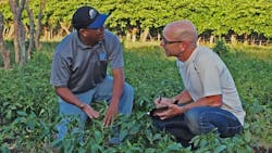 Brad Allen right with agronomist Ernesto Martinez at a model farm in Ometepe Nicaragua Brad Allen right with agronomist Ernesto Martinez at a model farm in Ometepe Nicaragua