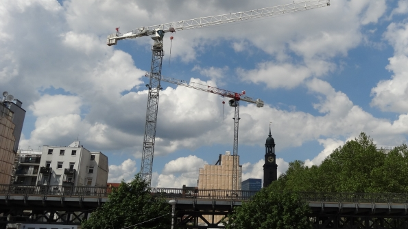 Terex cranes on a job