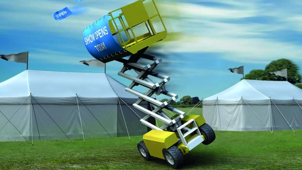 Attaching banners to scissorlifts can create a quotsail boardquot effect that can destabilize the machine and cause it to turn over