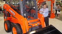 A Kubota skid-steer loader unveiled at the World of Concrete in 2015.