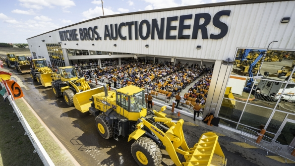 April auction sales of rental and construction equipment tracked by Rouse declined 93 percent in value compared to March