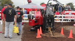 Toro directional drilling equipment at a trade show.