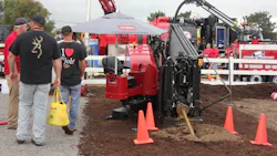 Toro directional drilling equipment at a trade show Toro directional drilling equipment at a trade show
