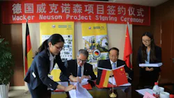 Wacker Neuson CEO signs an agreement with Chinese officials to build a new facility in Pinghu China near Shanghai