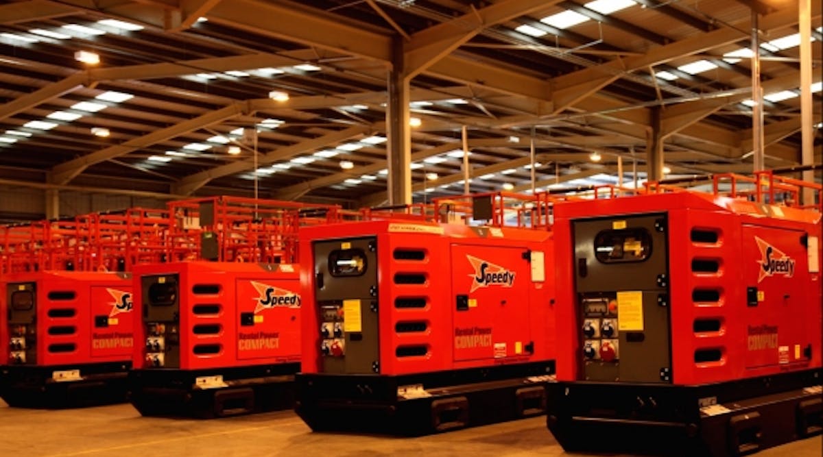 Speedy Hire equipment at the company&apos;s Tamworth, U.K., facility.
