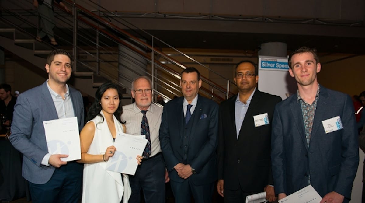 From left to right: Elio Medulla, student, Humber College; Michelle Tran, student, Humber College; Glenn Moffatt, professor of industrial design, Humber College; Malcolm Early, vice president of marketing, Skyjack; Dennis Kappa, professor of industrial design, Humber College; Curtis Rumble, student, Humber College.