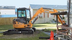 A Case miniexcavator in action CNH Industrial will collaborate with Hyundai Heavy Industries on the next generation of Case miniexcavator units A Case miniexcavator in action CNH Industrial will collaborate with Hyundai Heavy Industries on the next generation of Case miniexcavator units