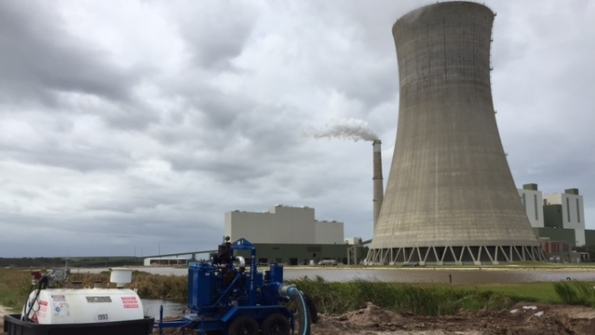 A Thompson pump at work at an Orlando Utilities Commission power station