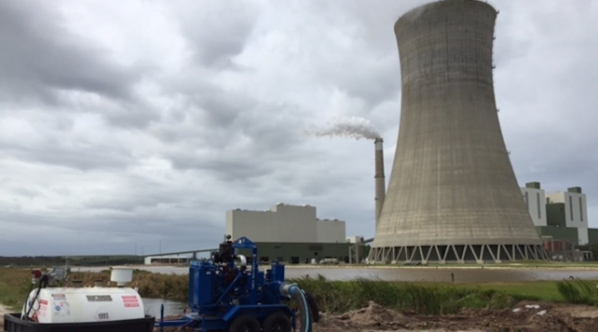A Thompson pump at work at an Orlando Utilities Commission power station.