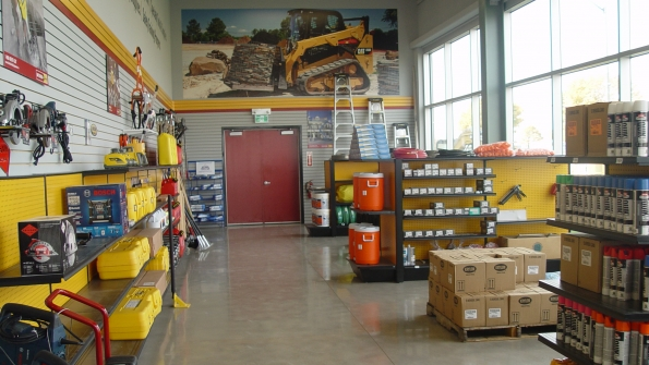 Showroom of Battlefield Equipment Rentals39 Cat Rental Store showroom in Brantford Ontario Canada