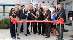 The mayor of Pico Rivera, Calif., cuts the ribbon at the grand opening of Noble Iron&apos;s main branch in Southern California earlier this year.