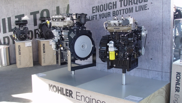 Kohler engines on display at World of Concrete in Las Vegas in 2016