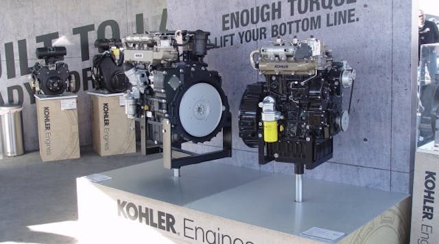 Kohler engines on display at World of Concrete in Las Vegas in 2016.