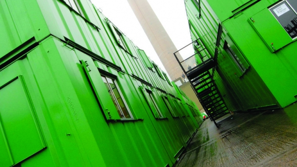 APlant accommodation units at a UK jobsite