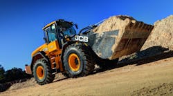 JCB is contributing a 437 wheel loader (pictured) and a 3CX backhoe to help with clean-up efforts in the Savannah, Ga., area after Hurricane Matthew caused nearly $100 million in damage in Georgia alone.
