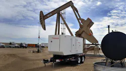 A Generac mobile generator at an oilpumping site