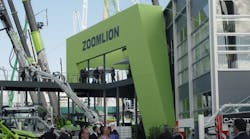 The Zoomlion stand at Bauma last month. The Chinese manufacturer terminated efforts to acquire Westport, Conn.-based Terex.