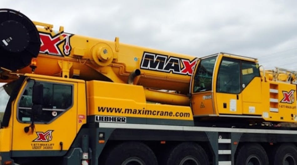 The combination of Maxim Crane Works and AmQuip Crane Rental will create a fleet of more than 1,950 cranes serving more than 14,000 existing customers.