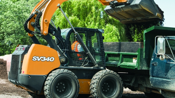 The Case SV340 offers a wide cab a low entry threshold and visibility for attachments