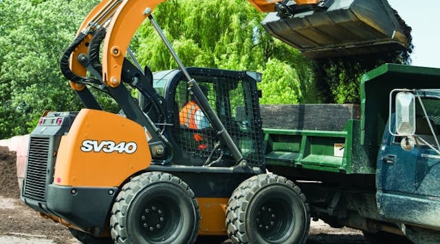 The Case SV340 offers a wide cab, a low entry threshold and visibility for attachments.