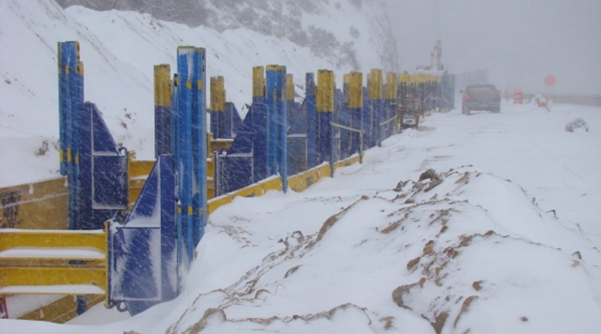 A National Trench Safety jobsite in weather similar to what it will experience in New England winters.