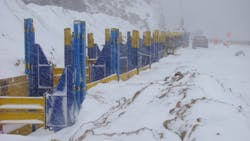 A National Trench Safety jobsite in weather similar to what it will experience in New England winters A National Trench Safety jobsite in weather similar to what it will experience in New England winters