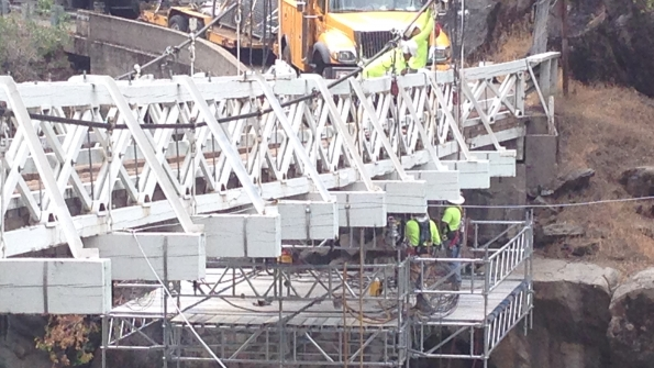 Bridge repair will be an important part of Safway39s Infrastructure Services Group Above crews work on a suspended platform created by Spider which Safway acquired last year