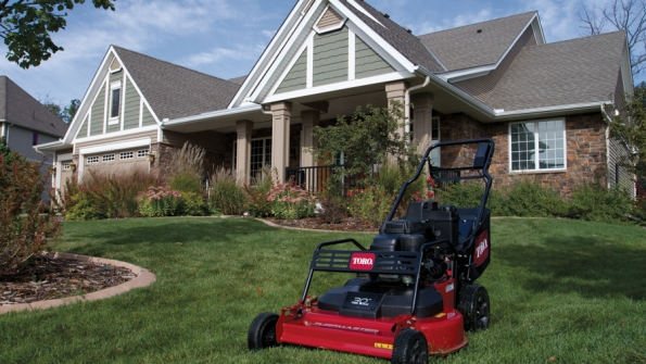 Demand for mowers from professional landscapers was strong for Toro in the fiscal first quarter