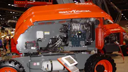 Skyjack39s SJ85 AJ has the same engine compartment layout as earlier boomlifts