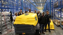 Atlas Copco39s Rock Hill crew with the first air compressor produced at the new plant Atlas Copco39s Rock Hill crew with the first air compressor produced at the new plant