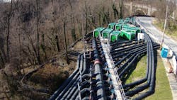 Sunbelt Rentals pumps on a bypass project Sunbelt Rentals pumps on a bypass project