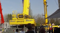 A Grove crane owned by Bigge at the Manitowoc stand at Bauma in 2016 A Grove crane owned by Bigge at the Manitowoc stand at Bauma in 2016