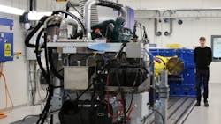 The new building is home to several test rigs that will test both electric and conventional drivelines and components The new building is home to several test rigs that will test both electric and conventional drivelines and components