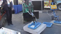 Vacuworx demonstrates its hydraulic lifting systems at World of Concrete in Las Vegas earlier this year