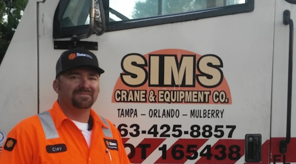 Recent graduate Clay Crosby completed the apprenticeship program in Mulberry, Fla., and now operates his own crane.