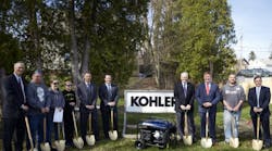 Kohler Power and Habitat for Humanity executives join the home-buyer family and local dignitaries at a recent groundbreaking ceremony.