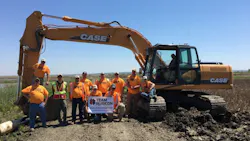 Team Rubicon volunteers trained by Case to operate heavy equipment work to help provide essential habitat for resident migratory and endangered species