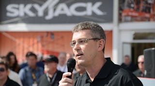 Skyjack president Brad Boehler at a recent trade show.