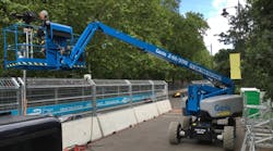 The Genie Z-60/37 FE articulating boomlift on a job.