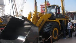 A LiuGong machine at Bauma China A LiuGong machine at Bauma China