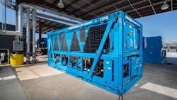 Aggrekorsquos new 230ton aircooled screw chiller powered by variablespeed technology Aggrekorsquos new 230ton aircooled screw chiller powered by variablespeed technology