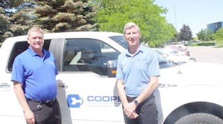 CEO Darryl Cooper and president Doug Dougherty near their Mississauga, Ontario, office. Cooper Equipment Rental, Canada&apos;s fastest-growing equipment rental company, is becoming a player in Western Canada.